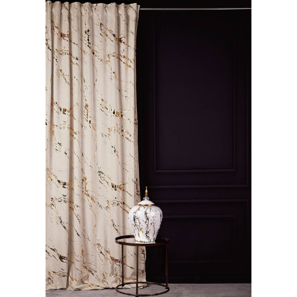 Zasłona z kółkami ENDLESS CHIC 140x270 beż
